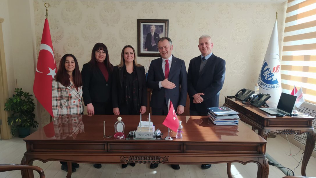 Kıbrıs Milli Eğitim Talim ve Terbiye Dairesi Müdürü ve Üyeleri ile Denetleme, Değerlendirme ve Yönlendirme Kurulu Başkanı ve Müfettişleri Başkanımız Sayın ÇAKIR'ı Ziyaret Etti