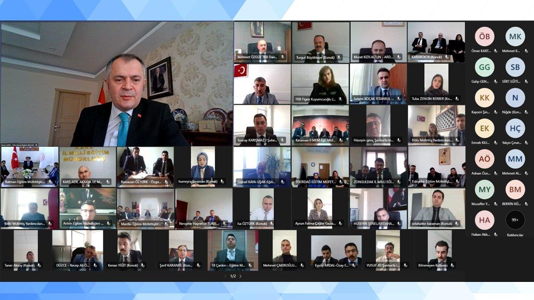 Teftiş Kurulu Başkanı Sayın Metin ÇAKIR Yeni Göreve Başlayan Eğitim Müfettiş Yardımcılarıyla Online Toplantı Gerçekleştirdi